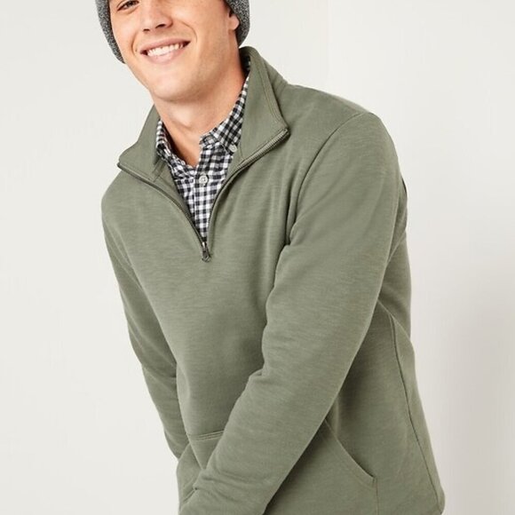 Cozy Relaxed Fit Old Navy Quarter Zip Sweatshirt - Picture 1 of 8